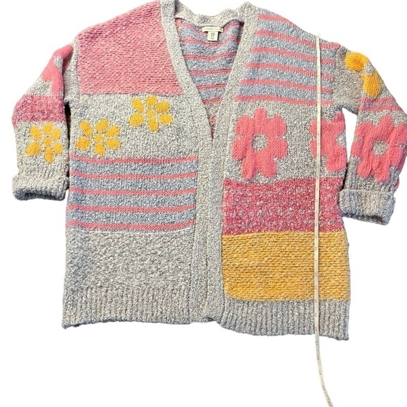 SINCERELY JULES WOMENS COLORFUL FLORAL OPEN CARDIGAN SIZE MEDIUM - Picture 6 of 12